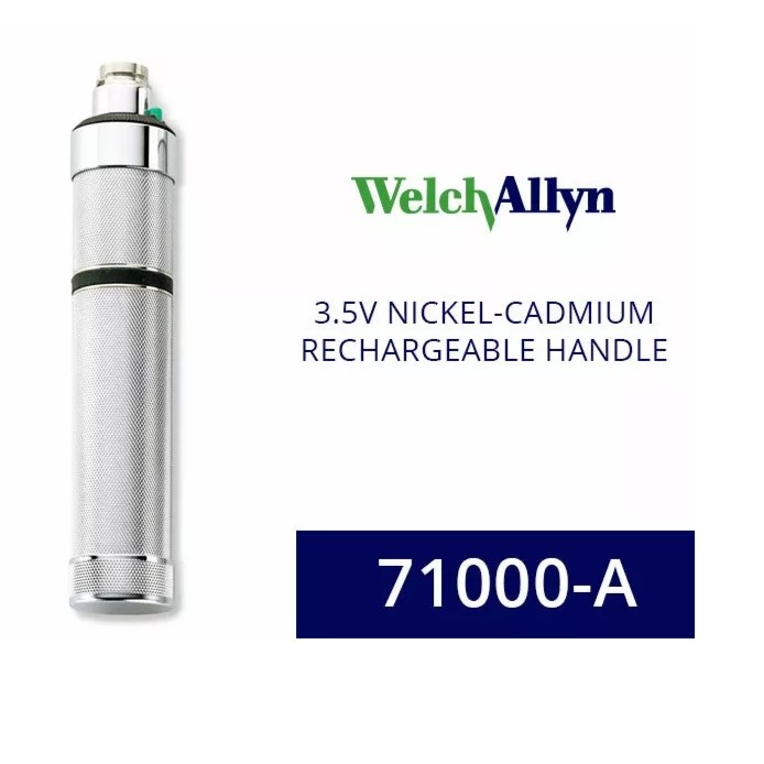 Handle, Welch Allyn 3.5 V Rechargeable Power Handle, Nickel-Cadmium Battery, For 3.5V Halogen Instruments (1/EA) by Hillrom/Welch Allyn  ID 71000-A